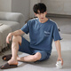Modal Boys kurzärmeligte Pyjamas für Sommer Baumwolle große Baumwoll-Sommer-Heimkleidung koreanische Version für Casual Wear A671 L (Empfohlen 100-120 Jin [Jin ist gleich 0,5 kg]))