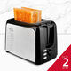 Holstein Housewares 2-Slice Toaster with 7 Browning Control Settings, Black - Perfect for toasting bread, bagels and waffles