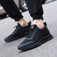 
Men's shoes Spring 2025 new trendy black mesh breathable casual versatile men's shoes men's sneakers autumn style all black leather 9852 38 standard sports code men's style