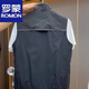 
Romont Garment Summer Men's Zipper Cardigan Business Casual 2025 New Light Sleeveless Top Fashion Stand Collar Vest Dark Gray 2XL [150-170Jin[Jin equals 0.5 kg]]