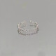 Minimalista Ins Silver Ring Women's Nicho Novia Twist anillo de amor Knited Love Anillo simple Anillo anudado Fino