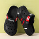 Guanmao Pei summer breathable children's sandals for boys and girls dual-purpose beach hole shoes beige 28