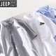 JEEP SPIRIT男士短袖衬衫日系休闲纯棉牛津纺衬衣夏季薄款潮流百搭半袖上衣服 9734白色 M 100斤左右
