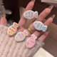 少女奶油色糖果色可爱鲷鱼小鱼发夹甜美ins刘海卡通夹日百搭头饰 主图6个装【每款各一】
