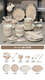 Yonghuan bowl set plate tableware rice rice bowl bowl utensil gold pattern 4-6 people food gift box 1355 0 heads