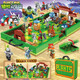 Chaobaoren compatibles con compatibilidad y plantas vs. juguetes zombie juego completo de rompecabezas mecha niños reunidos regalos para niños de dinosaurio zombie loca backyard 687 Promoción de piezas