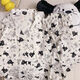 
S.SOFEA cloud cotton cat pajamas women's long-sleeved Japanese cute home clothes set 826# black and white cat 175 L