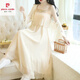
Pierre CARDIN (PIERRE CARDIN) new Chinese style suspender skirt for women in summer new fashionable age-reducing chiffon sunscreen jacket dress two-piece set apricot skirt 698 S