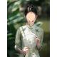 HUALIN FASHION绿色旗袍新款夏季2025春季新中式改良少女年轻款气质高端日常长裙 829绿色 M