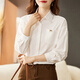 Austrian loose cotton shirt women's new tops bottoming shirt AT3594 white M