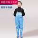 Chaosihui thickened children's waders set one-piece waterproof suit full body for men and women small and medium-sized children leather pants raincoat pants with legs children's pink suspender pants without pockets 40 22 shoes inner length 13cm