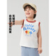 Wen Xiaoying HELLO YING Right European boy vest summer clothes children's clothing children's baby boy sleeveless T-shirt summer thin summer U15850 white background green strips 90 cm