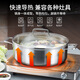 Momscook Stainless Steel Hot Pot 304 Hot Pot Double-Ear Double Bottom Universal Gas Induction Cooker 30x10.5cm Hot Pot (XR3010) 30cm