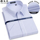 Camisa de manga corta Yager Negocio de algodón puro para hombres Color sólido de color blanco DX6624 DX6624 43 Recomendado 170-185 Jin [Jin iguala 0.5 kg] desgaste