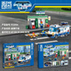 Wuji kompatible Lego Zhego Police Vollständige Reihe von Stadtpolizeigebäudebehäusern Jungen kleine Pellet Bausteine, um Geburtstagsgeschenke zu bauen.