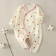 [Four Seasons Baby Climbing Clothes] Spring and Autumn Baby Clothes Class A Pure Cotton Newborn Onesie Long Sleeve Boneless M12003 Blue Love Heart 52cm