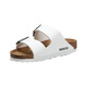 勃肯（BIRKENSTOCK）男女款经典舒适百搭轻便Arizona双扣拖鞋  白色 37