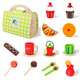 Große Hand hält kleine Hände neue hölzerne Kinder Nachmittagstee Dessert Simulation Tee Set Handheld Box Baby Rollenspiele Nachmittagstee (Modell 761
