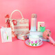 Full of heart graduation gifts for girls to give to teachers practical party members souvenirs customized gifts insulated water cup souvenir gift box Set 2: tote bag + thermos cup + capsule umbrella + mugwort hammer + dry flowers