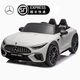 Xingchenhao véritable voiture électrique pour enfants Mercedes-Benz AMG SL63 pouvant s'asseoir sur une personne, voiture télécommandée, jouet pour bébé à quatre roues, voiture de sport pour enfants, peinte en rouge, télécommande à quatre roues motrices + siège en cuir + roues souples, le même style que le magasin 4S