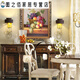 欧式水果油画餐厅客厅装饰画宾馆走廊卧室双联墙壁画单幅酒店挂画 LJ9227 装好框30X40厘米单幅价