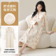 Fhhuabd New Nightgown con almohadilla de cofre NUEVA primavera y otoño Summer Summer Ropa de confinamiento de manga larga para mujeres embarazadas después del parto y la lactancia posparto y el pijama de embarazo MNQ13062#RR 2XL [sugerido 140-160Jin [Jin equivale a 0.5 kg]]]