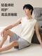 Yalu Vest Pajamas Men's Pure Cotton Summer Sumveless Vest Tin Home Clothing для летней спортивной одежды на улице NSWR-Lotus Color 13658 L Men [Рекомендуется 95-125JIN [JIN равен 0,5 кг]]]