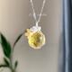 Aquamarine Pendant Daytime Original Design Raw Stone Love Necklace Female Niche Clavicle Chain Handmade Heart Shaped Aquamarine (+ Chain)