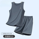 Yu Zhaolin (Yuzhaolin) Pajamas pour hommes, Summer Silk Vest Shorts Suit, les vêtements de grande taille des jeunes étudiants en liberté d'été peuvent être portés à l'extérieur de NSANM-12023 XL (recommandé 125-150jin [Jin est égal à 0,5 kg])))