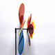 Tower Mengyu Windmühle Kinderspielzeug handgefertigt Laser Buntes Flash Sun Blume Windmühle Set Camping Outdoor School [Kombination 6] Orange Laser + farbenfrohe Sonnenblume