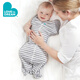 LOVE TO DREAM Anti-jump Sleeping Bag Newborn Infant All-Season Swaddle Sleeping Bag Detachable Sleeves Children's Surrender Anti-Kick Quilt Gray Stripe All-Season M Size 8-15Jin Jin equals 0.5kg (approximately 3-6 months)