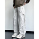 Ziweiqi American Workwear Casual Hosen Herren Frühling und Herbst lose geraden Gezeiten K9855 Black M 80-100jin [Jin entspricht 0,5 kg]