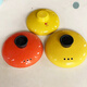 ASD (ASD) ceramic casserole ASD red lid single lid universal accessory cover household stew pot yellow orange porcelain clay pot lid orange diameter 23.6cm