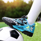 Hongxing Sabla de fútbol para niños de tamaño infantil para niños Tf Spikes Broken Botón de rotación Hombres Zapatos para niños Entrenamiento de estudiantes primarios y secundarios de la escuela secundaria 9896 Negro 32