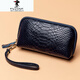 Plaver Glover Billetera de cuero genuino Long 2025 NUEVO PEMPERAMIENTO BOLSO BOLSA DE CROCODILE Capa de la cabeza Caquero Película móvil Bag Black