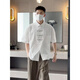 Dicify New Chinese Engagement Metal Boton-up Camiseta para hombres Summer Summer Degument Brand Hanfu Engagement Chaqueta White actualizado Versión l