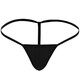 Xinmanwei sexy underwear for men, ultra-thin silky thong, shiny JJ set, masturbation airplane briefs, mesh see-through T-pants, women's thong black (80-120Jin Jin is equal to 0.5 kg)