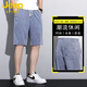 Jeep (Jeep) Pantalones cortos de mezclilla de tenis de tenis Pantalones de cinco puntos para hombres Pantalones holgados de patas anchas de patas