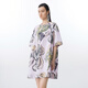 Jiangnan Buyi (JNBY) [same style in the mall] 25 summer new dress, small flower cyclamen printed mid-sleeved round neck A-shaped 5P4G15430 690/pink XS