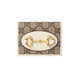Gucci (GUCCI) women's bag card holder women's short horizontal wallet Horsebit 1955 series horsebit card holder beige ebony canvas 62188792TCG9761 11cm width x 8.5cm height x 3cm depth