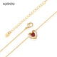 AJIDOU Ajidou birthday gift necklace, beating heart, popular style, high-end clavicle chain for girlfriend, gold