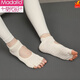 Modal Pilates special socks open toe yoga socks indoor sports non-slip women's split toe five-finger socks summer thin style cool light gray + versatile black 2 pairs