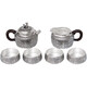 Guiyintang Pot de plata hecha a mano plata esterlina 999 tetera ceremonia de té doméstico kung fu set de té feria taza de té una olla cuatro taza una taza común 695 g + certificado + 0m
