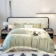 Zhewei Xiaoqing Summer Washing Ice Silk Silk Bedding Sheet Four-Piece Silky Naked Sleeping Quilt Cover Bedding SN7371 Luo Yisha Light Green - Milk Cover [Silky Naked Feel] 0.9 Dormitory Bed Three-Piece Quilt Cover 150*200 Bed Sheet Style '