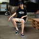 Vans Classic Classic Authentic Black Classic High Street Retro Canvas Shoes Black 38