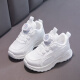 An Qianya children's shoes children's white shoes spring and summer 2025 new casual girls' sneakers boys' running shoes 9928 white leather 26 inner length 16.3CM