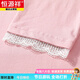 Hengyuanxiang pure cotton seven-quarter sleeve T-shirt for women loose temperament age-reducing pink mid-sleeved T-shirt spring and autumn summer clothing 2025 new top W6172 ice blue mid-sleeved M (recommended 80-105Jin [Jin equals 0.5 kg])
