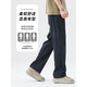 UNI QLO Tennis denim casual pants for men's summer thin loose straight drooping ice silk trousers for spring and autumn 2025 new style Lao Fengxiang 1048-Black M