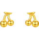 Saturday Fortune Cherry Gold Earrings Women's Football Gold Earrings Birthday Gift Price A0915205 One Pair Approximately 0.76g