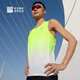 Bimai 2025 Sommer neuer Laufwürfel Schnelltrockne Weste Outdoor Marathon Sport Yoga ärmellose atmungsaktive Weste Fluoreszenzes Grün/Sturm weiße Männer xl xl
